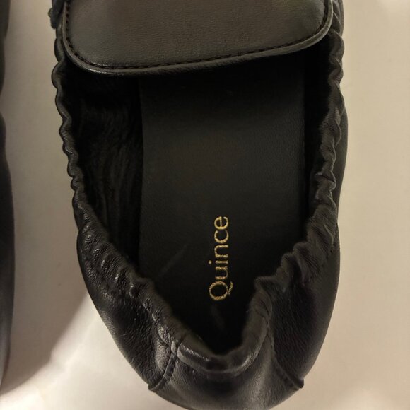 Quince Italian Leather Soft Loafer Flats Black Women’s Size 6 - Picture 3 of 8